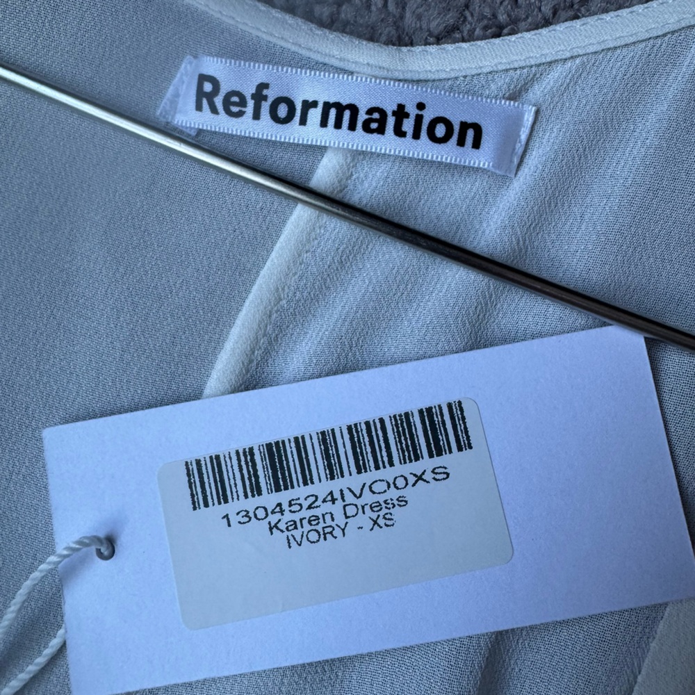 Reformation Karen Dress in Ivory - Picture 6 of 9